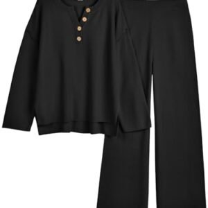 LILLUSORY Women's Oversized Cozy Knit Lounge Set