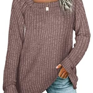 Summer Casual V Neck Puff Sleeve Twist Tops for Women